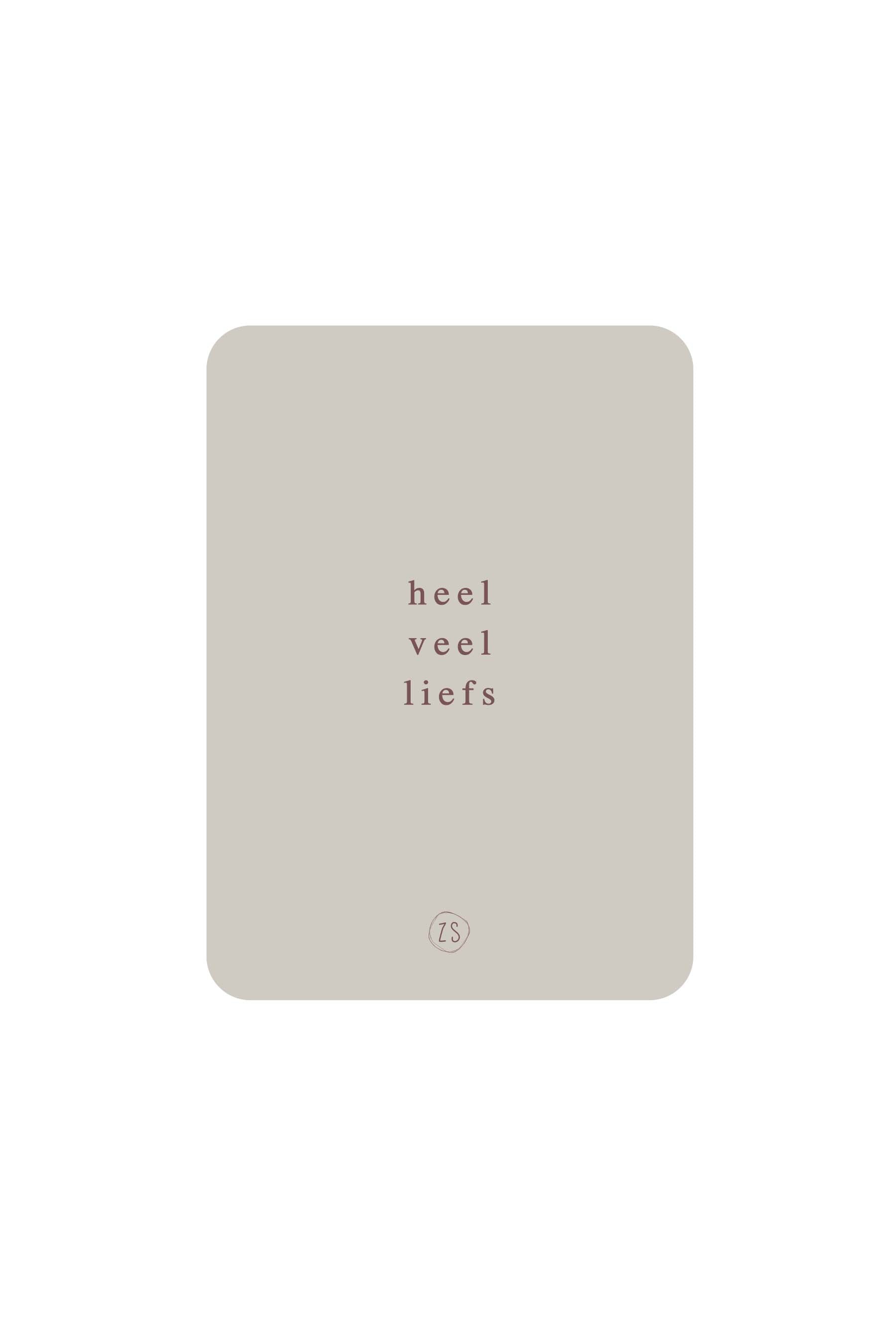 kaart veel liefs zand