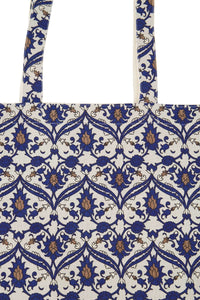 katoenen shopper met print zand