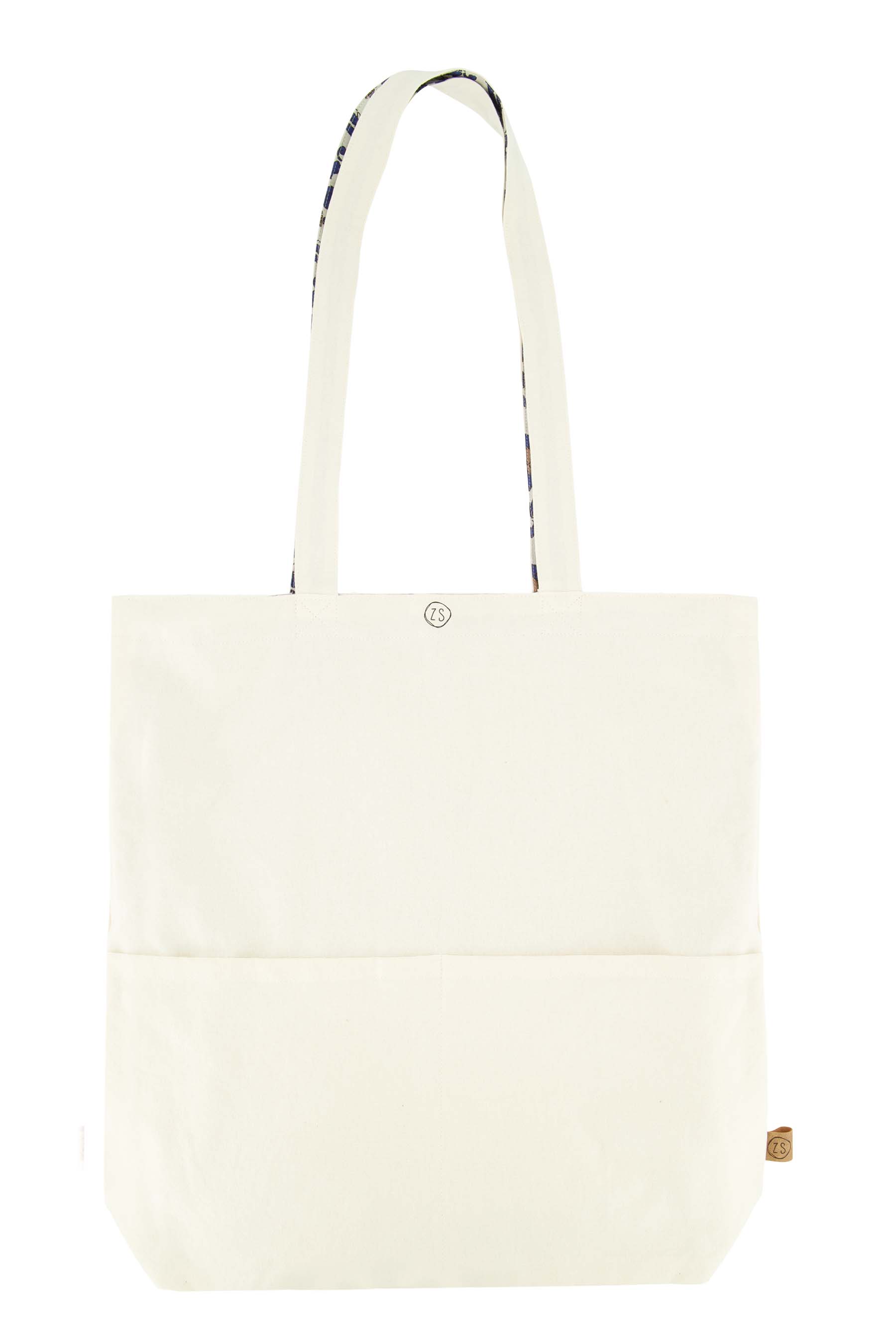 katoenen shopper met print zand