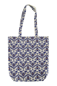 katoenen shopper met print zand