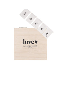 Katoenen taartslinger "love" 60cm
