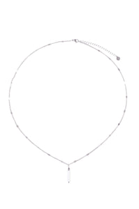 Ketting met schelpen staafje, Zilver