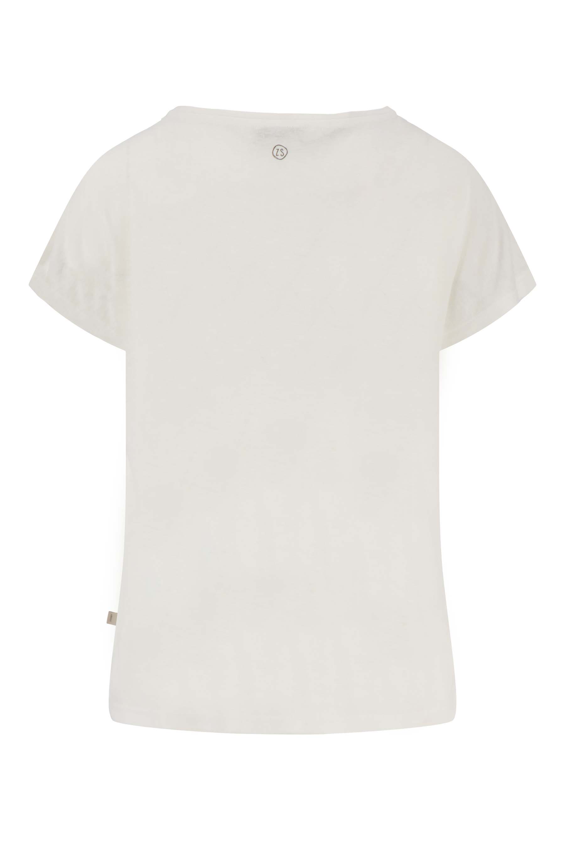 linnen t-shirt boothals wit