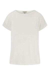 linnen t-shirt boothals wit