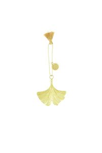 Metalen hanger ginkgo blad goud