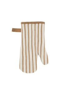 ovenwant strepen kaki/peper en zout