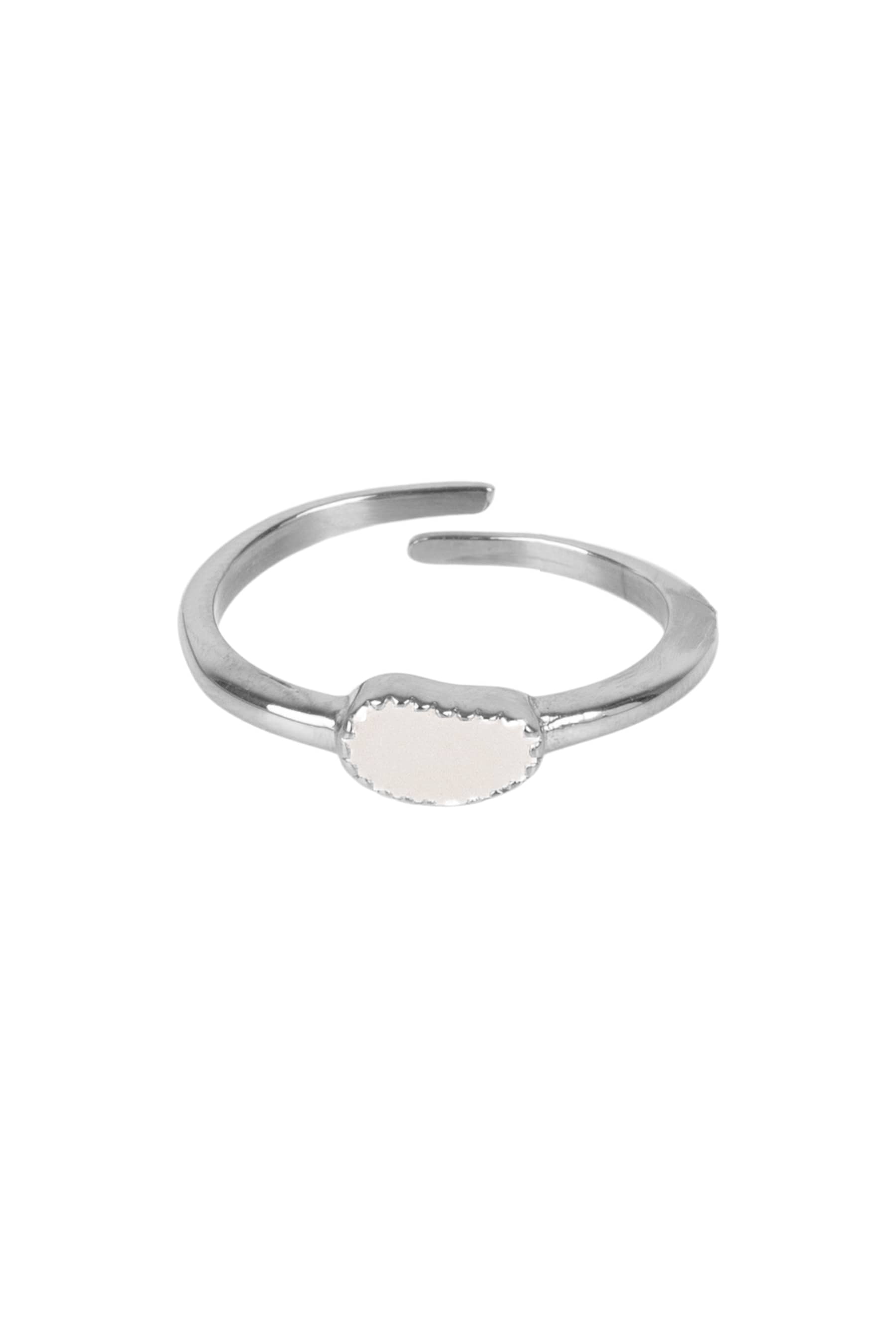 Ring off white/zilver