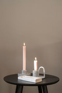 Rustieke kaars 20cm wit