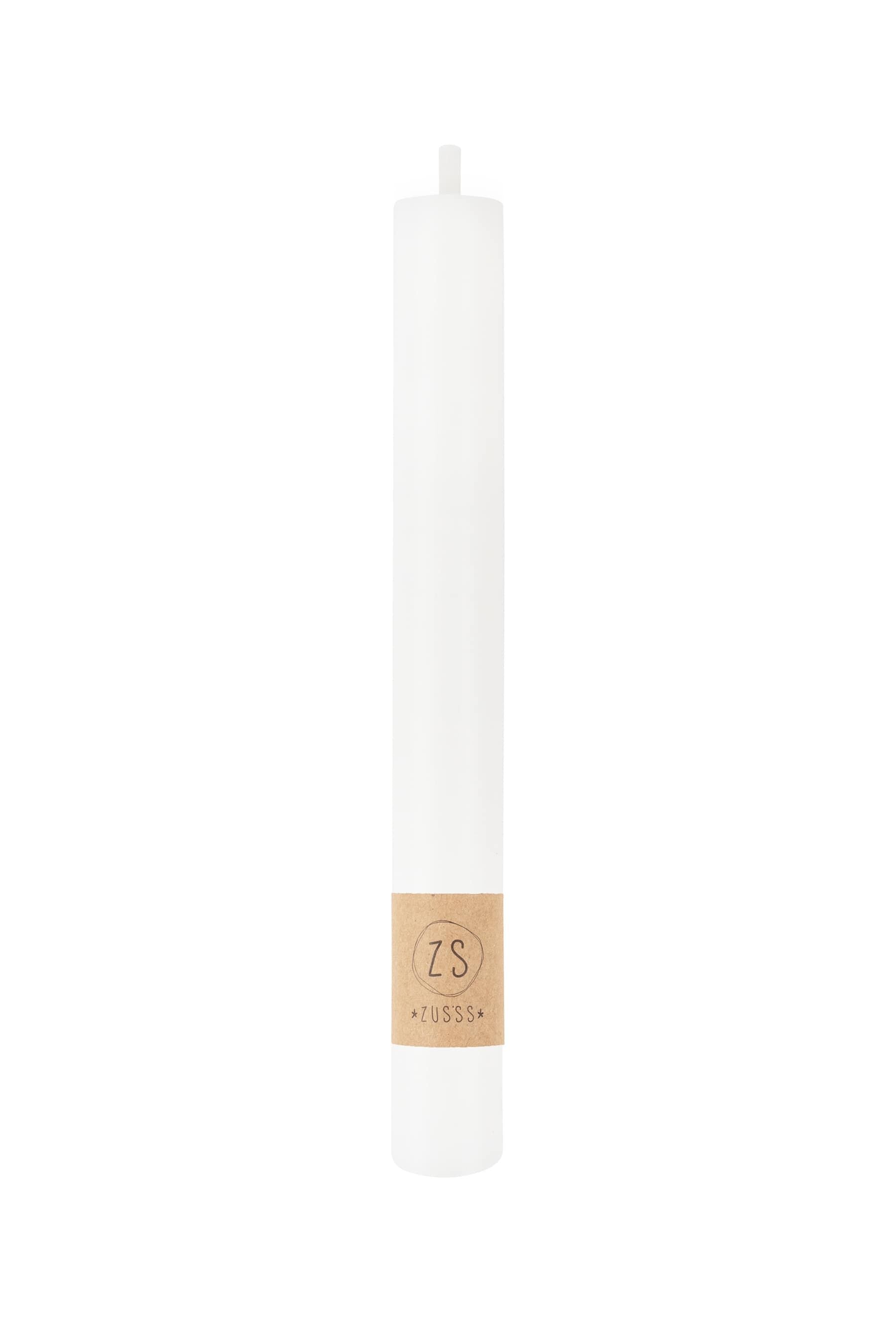 Rustieke kaars 20cm wit