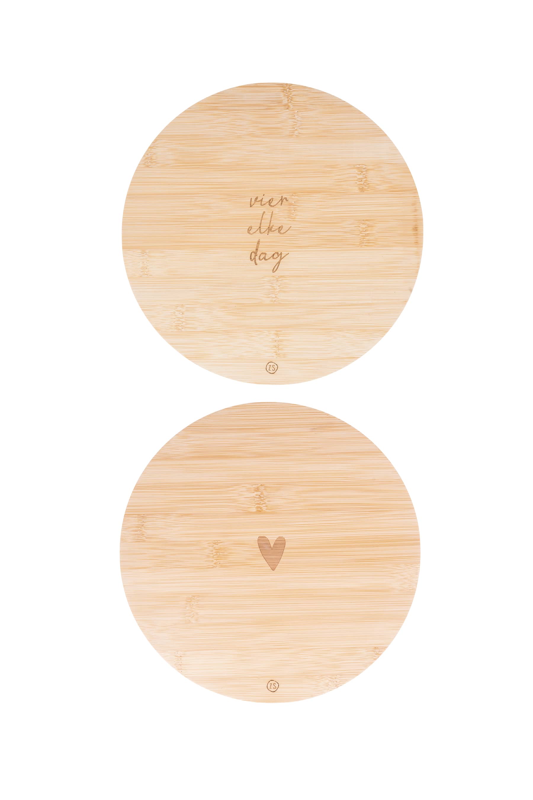 Set van 2 pannenonderzetters hout