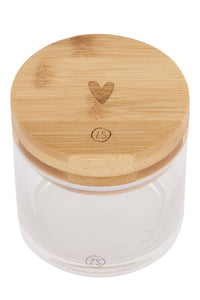 voorraadpotje met houten deksel s hartje