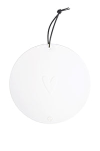 Wandbordje van keramiek hartje ø20cm, Wit