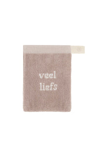 set van 2 washandjes veel liefs