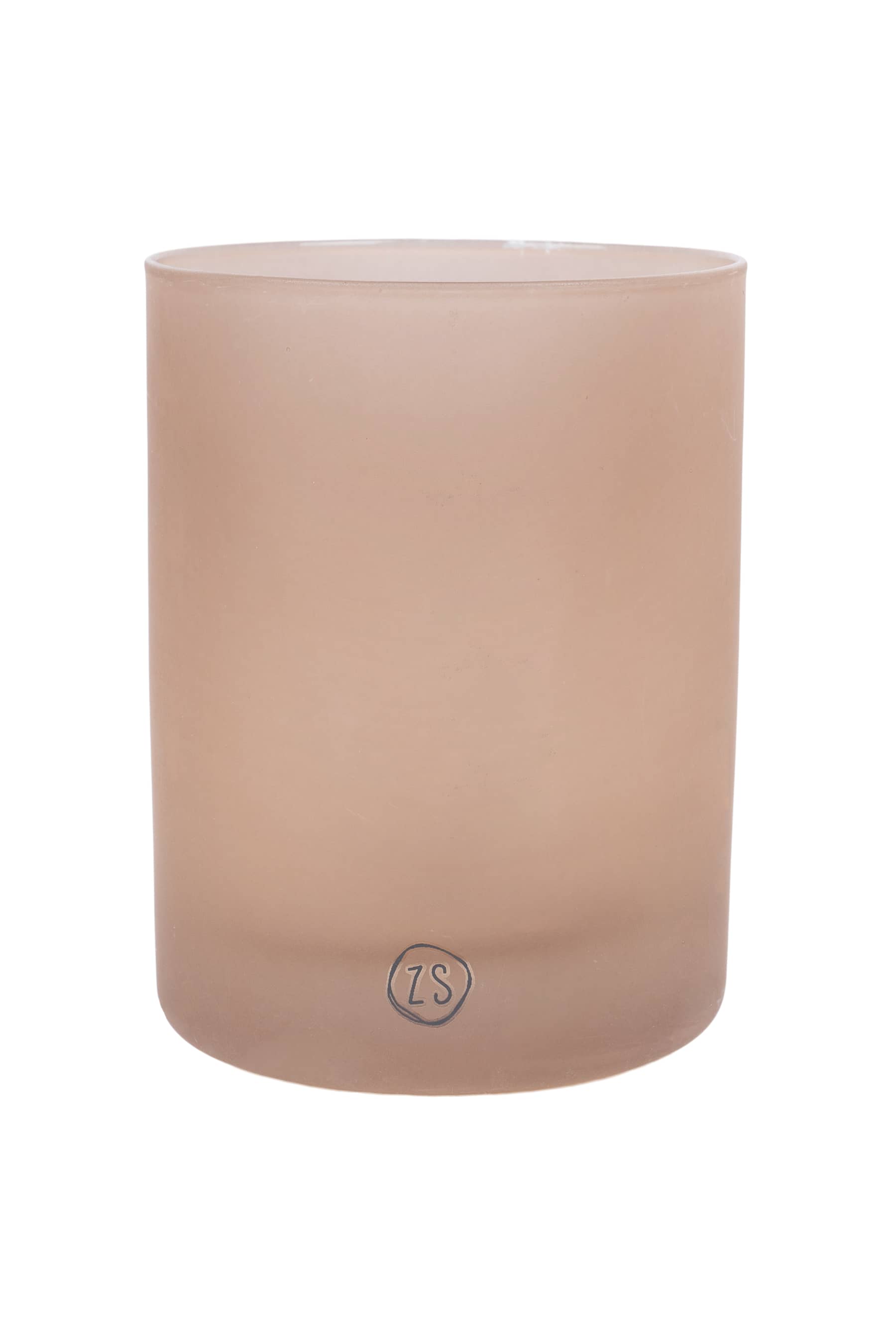 Waxinelichthouder mat glas, Taupe