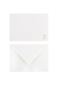 Wenskaart klein dotje gerecycled naturel